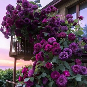 Роза Плетистая Плум Пэшн купить по цене от 610р. в интернет-магазине «Посадика» с доставкой почтой в в Жигулевске и по всей России – [изображение №1].